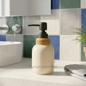 Cream Porcelain Ceramic Soap Shampoo Lotion Dispenser