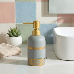 Ash Golden Porcelain Ceramic Soap Shampoo Lotion Dispenser