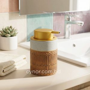 Textured Porcelain Ceramic Soap, Shampoo and Lotion Dispenser