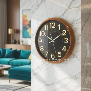 Executive Wall Clock Radium Numerals Fiber Frame Glass Dial