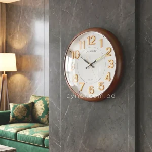 Executive Wall Clock Radium Numerals Fiber Frame Glass Dial