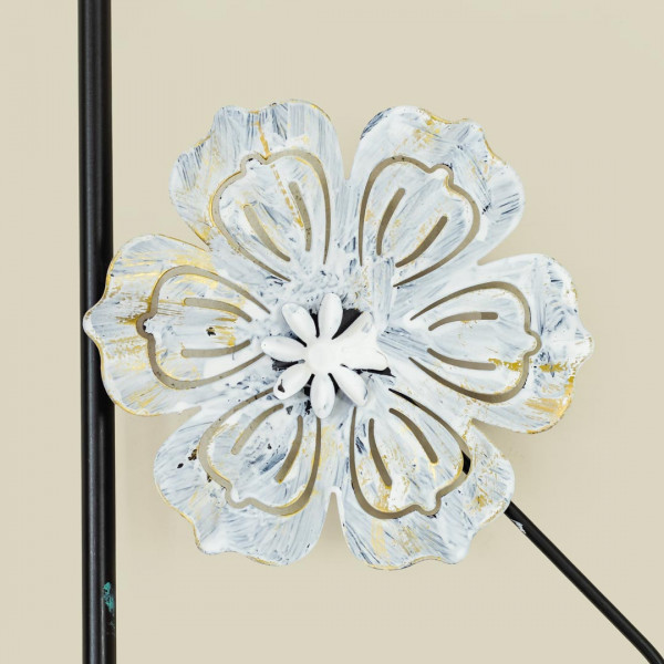 WR682-8-Metal Wall Decor with Ash and Green Color Texture Aquatic Leaf Design (5)